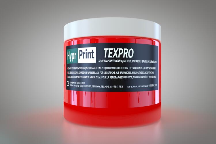 Encre de sérigraphie HyprPrint TEXPRO Rouge néon