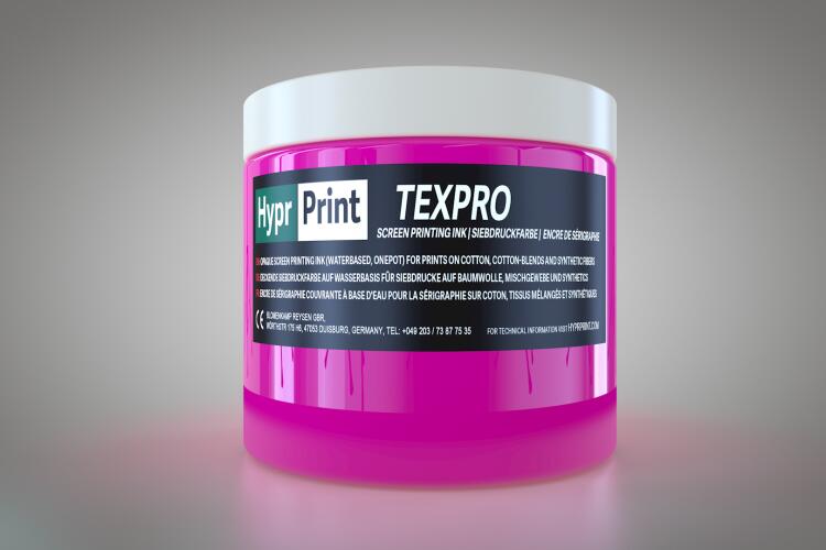 Encre de sérigraphie HyprPrint TEXPRO Rose néon 250ml
